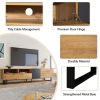 Modern TV Stand for 80'' TV with Double Storage Space
