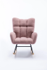Soft Teddy Velvet Fabric Rocking Chair for Nursery
