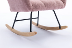 Soft Teddy Velvet Fabric Rocking Chair for Nursery