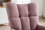 Soft Teddy Velvet Fabric Rocking Chair for Nursery