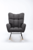 Soft Teddy Velvet Fabric Rocking Chair for Nursery