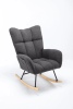 Soft Teddy Velvet Fabric Rocking Chair for Nursery