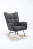 Soft Teddy Velvet Fabric Rocking Chair for Nursery