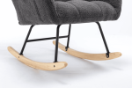 Soft Teddy Velvet Fabric Rocking Chair for Nursery