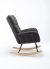 Soft Teddy Velvet Fabric Rocking Chair for Nursery