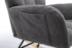 Soft Teddy Velvet Fabric Rocking Chair for Nursery