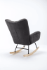 Soft Teddy Velvet Fabric Rocking Chair for Nursery