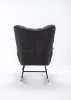 Soft Teddy Velvet Fabric Rocking Chair for Nursery