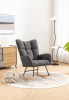 Soft Teddy Velvet Fabric Rocking Chair for Nursery