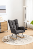 Soft Teddy Velvet Fabric Rocking Chair for Nursery