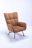 Soft Teddy Velvet Fabric Rocking Chair for Nursery