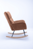 Soft Teddy Velvet Fabric Rocking Chair for Nursery