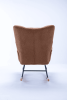 Soft Teddy Velvet Fabric Rocking Chair for Nursery