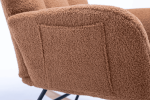 Soft Teddy Velvet Fabric Rocking Chair for Nursery
