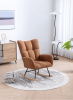 Soft Teddy Velvet Fabric Rocking Chair for Nursery