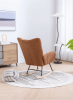 Soft Teddy Velvet Fabric Rocking Chair for Nursery